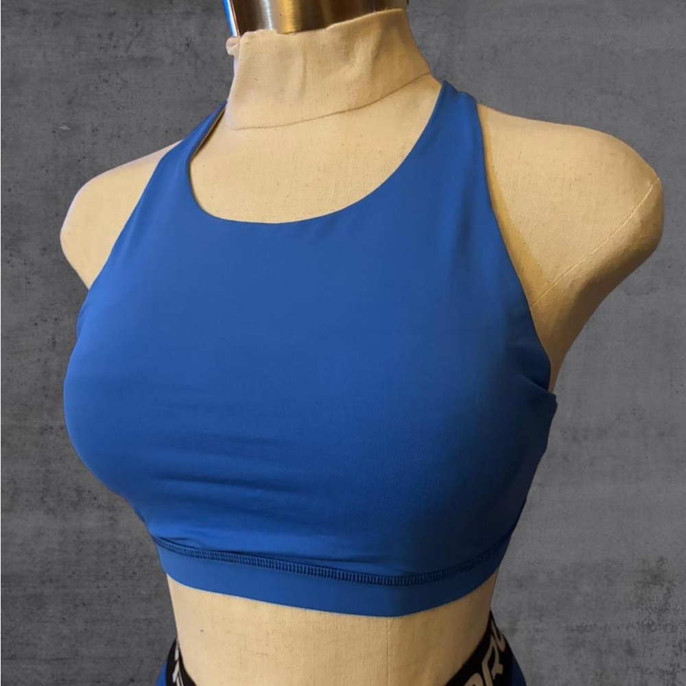 Lululemon Trinity‎ Padded Blue Strappy Sports Bra